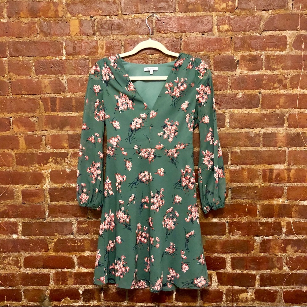 Madewell long-sleeve butterfly garden dress